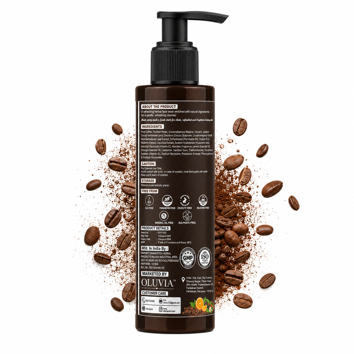 OLUVIA Coffee Beans Face Wash for Men & Women | De-Tan & Bright Skin Care