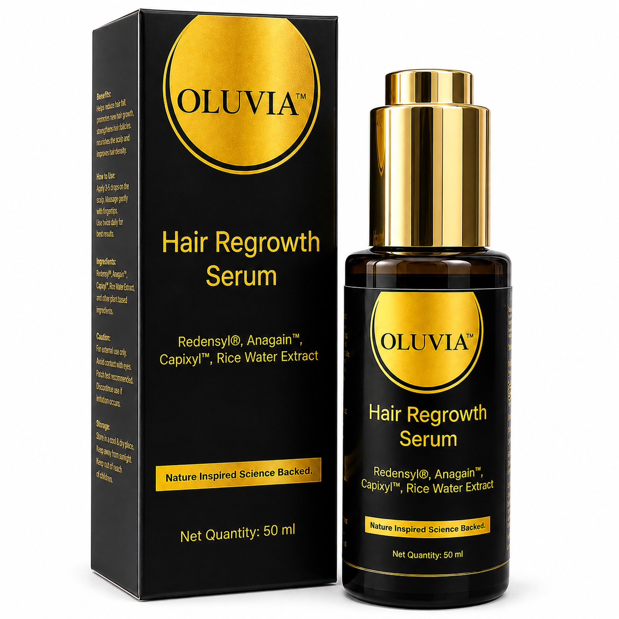 OLUVIA Hair Regrowth Serum – Buy 2 Get 1 Free (3 Bottles × 50ml)