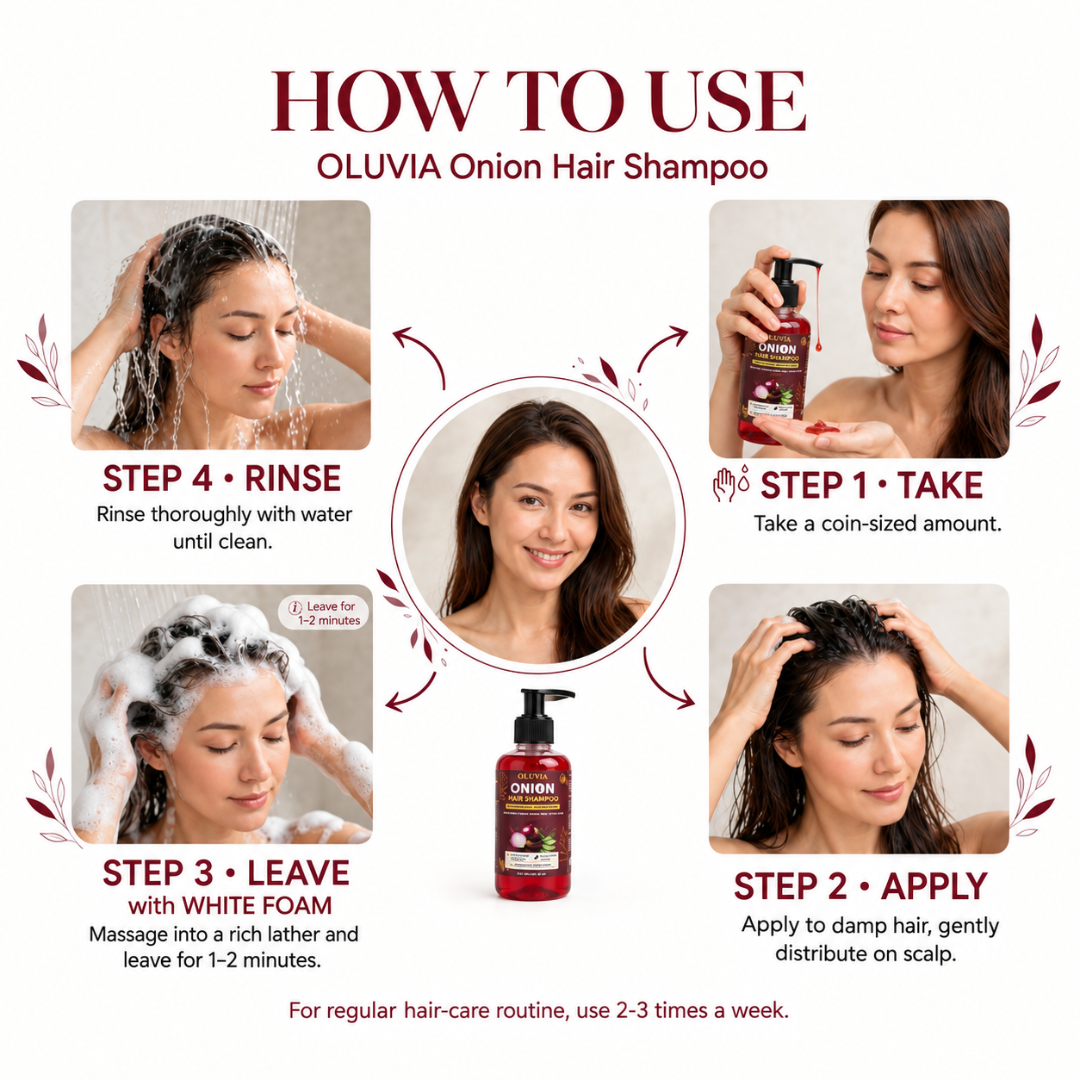 Onion Hair Shampoo with Onion Extract, Onion Seed Oil & Aloe Vera | Helps Reduce Hair Fall & Repair Hair Damage | Daily Hair Care Shampoo, 200 ml
